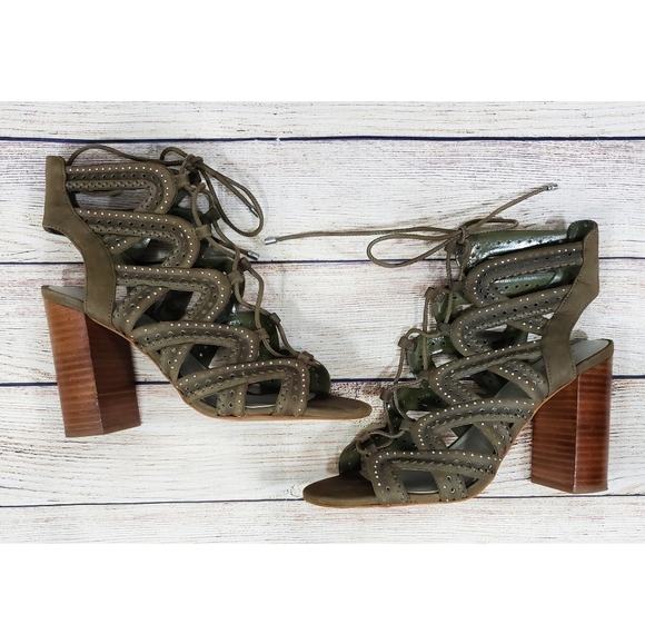 1. State Kayley Caged Lace-Up Studded Sandal - Picture 2 of 7
